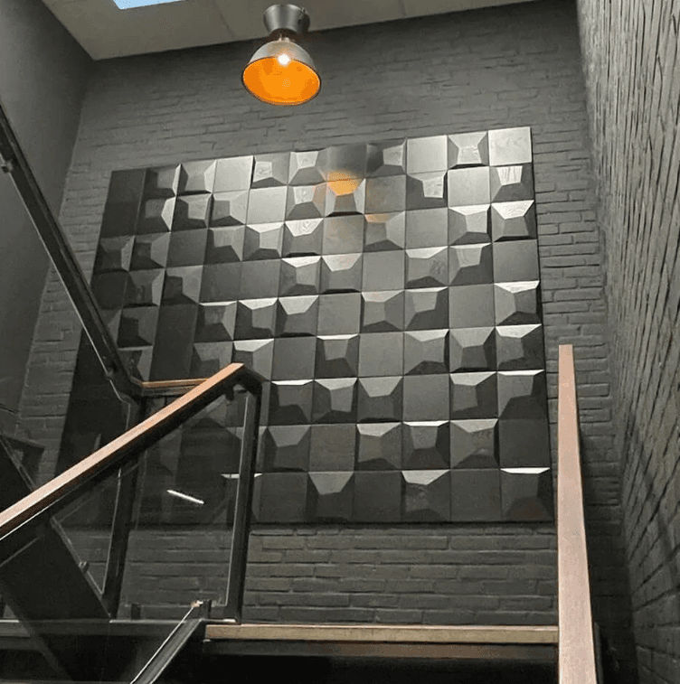Premium commercial interior featuring architectural wall finishes